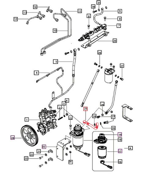 Mahindra Parts 4540 Fuel System Parts Bills Tractor