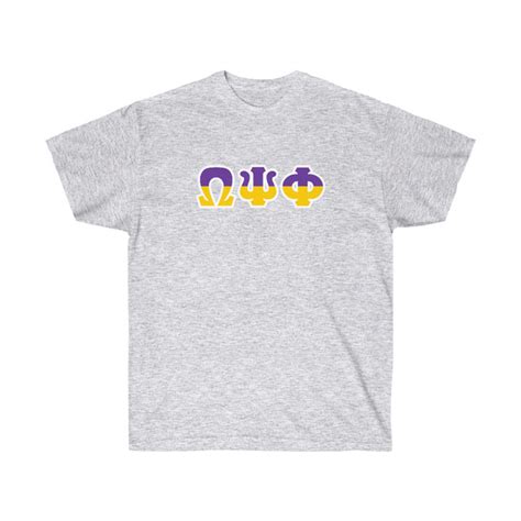 Omega Psi Phi Two Toned Greek Lettered T Shirts Greek Gear