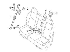 2013 2020 Nissan Pathfinder Lap Shoulder Belt 88844 3JA8B Nissan