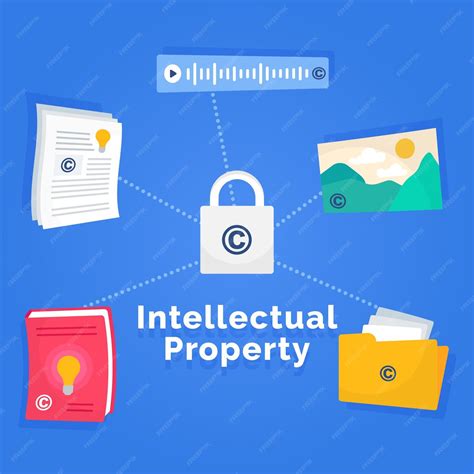 Premium Vector Intellectual Property Concept With Lock