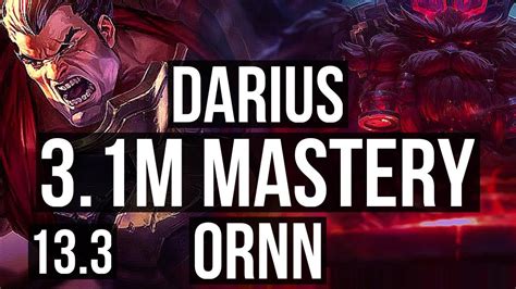 Darius Vs Ornn Top M Mastery Quadra Games Kr Master