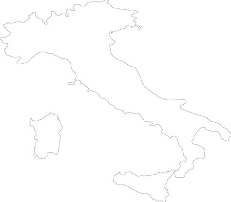 Italy outline map 38096304 Vector Art at Vecteezy