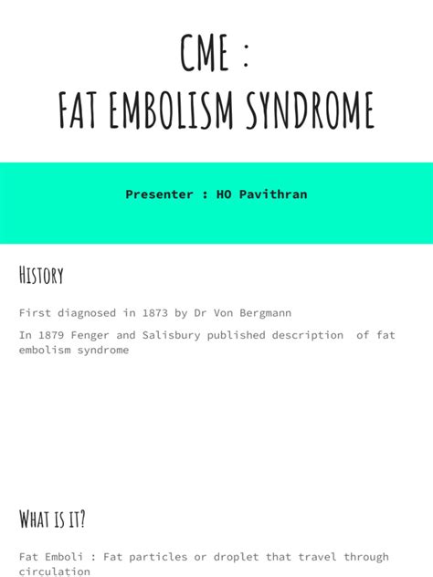 Cme Fat Embolism Syndrome Pdf Physiology Clinical Medicine