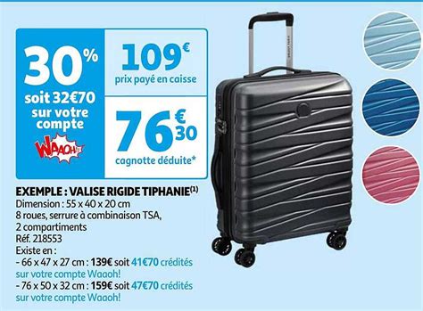 Promo Valise Rigide Tiphanie Chez Auchan ICatalogue Fr