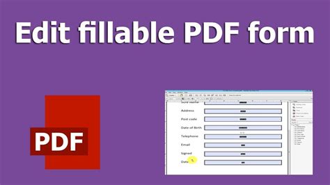 How to edit a fillable PDF form using Adobe Acrobat Pro - YouTube