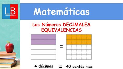 Los Números Decimales Equivalencias 👩‍🏫 Primaria Youtube