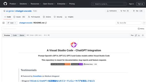 Github Chatgpt Vscode Featuresalternatives Toolerific