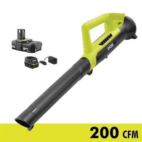 Ryobi One V Mph Cfm Cordless Battery Leaf Blower Sweeper With