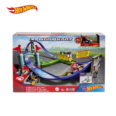 Jual Hot Wheels Mario Kart Circuit Slam Playset Mainan Trek Mobil Shopee Indonesia