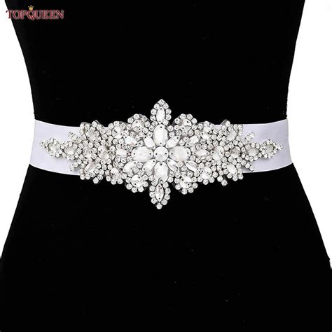 Topqueen S Women S Belt Luxurious Bride Bridal Sash Rhinestone