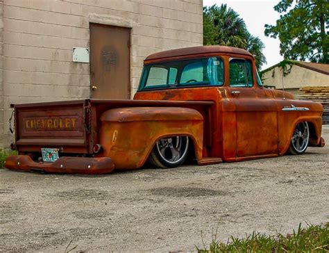 Sweet Patina Chevy Bagged Trucks Lowered Trucks Chevy Pickup Trucks