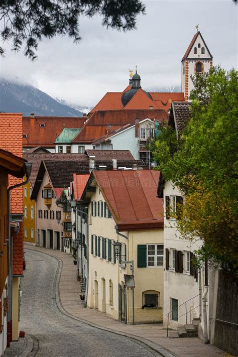 Fussen Town In Bavaria, Germany Stock Image - Image of night, window ...