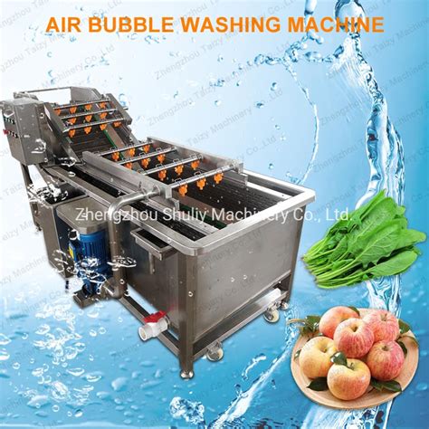 Industry Vegetable And Fruit Air Bubble Cleaning Washing Machine