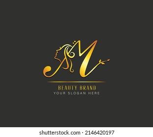 Elegant Beauty Spa Treatment Letter M Stock Vector Royalty Free