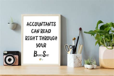 Funny Accountant Art Print for Office Decor Balance Sheet Joke - Etsy