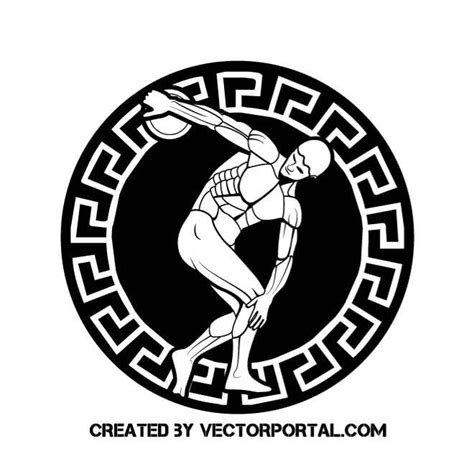 Discus Thrower Royalty Free Stock Vector Images And Clip Art