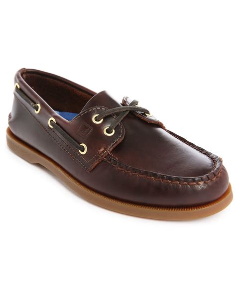 Sperry top-sider Amaretto A O Brown Leather Boat Shoes in Brown for Men ...