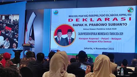 Liputan Deklarasi Dukungan Induk Kud Dan Jaringan Kepada H Prabowo