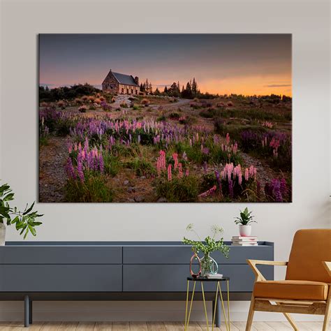 Картина природа картина в спальню офис Домик на горизонте 80x54 см ...
