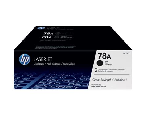 HP 78A 2-pack Black Original LaserJet Toner Cartridges - (CE278AF ...