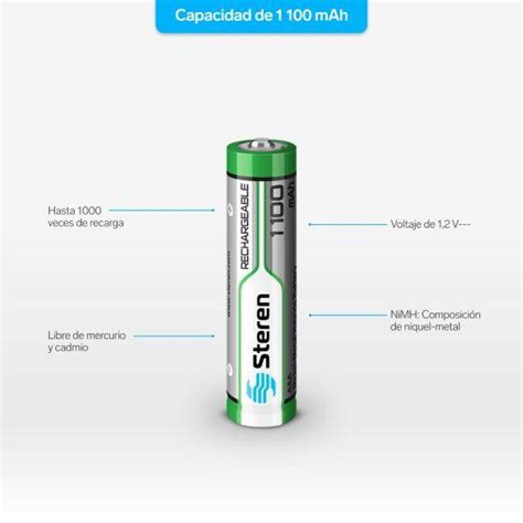 4 Pilas Recargables Steren AAA Nimh 1100Mah Precio Costa Rica