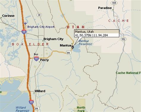 Mantua Utah Map 1