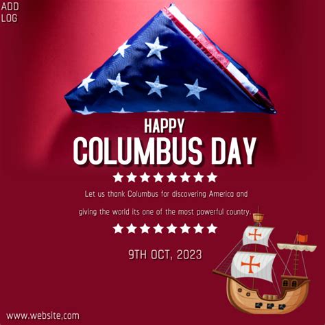 happy columbus day,columbus day greetings (1) Template | PosterMyWall