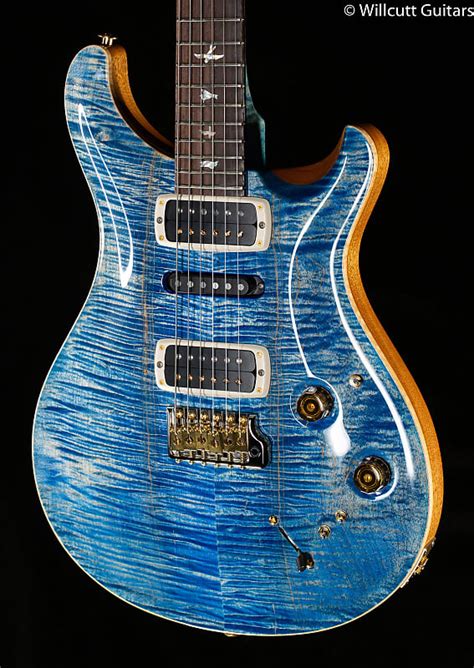 Prs Wood Library Modern Eagle V Faded Blue Jean Stained Neck Reverb