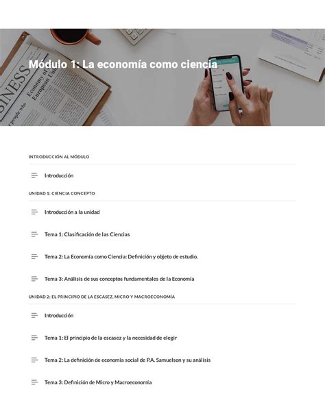 Modulo Economia Politica A O Introducci N Al M Dulo Unidad