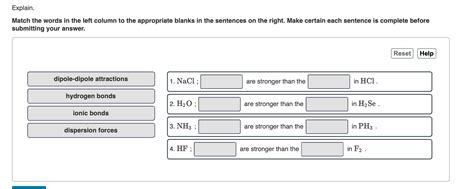 Solved Explain Match The Words In The Left Column To The Chegg