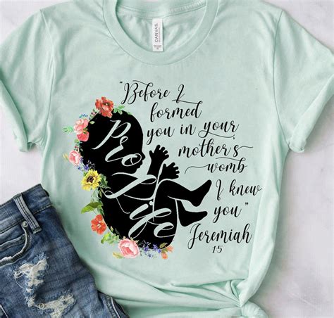 Before I Formed You In Your Mother Womb I Knew You Jeremiah Graphic