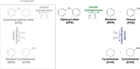 Possible Catalytic Pathways In The Catalytic Transfer Hydrogenolysis Of