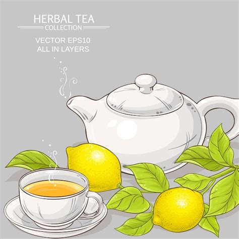 Premium Vector Lemon Tea Vector Illustration