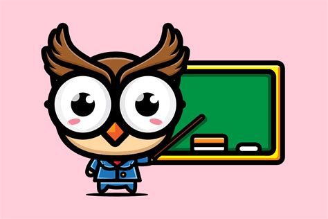 Cartoon Owl Teacher