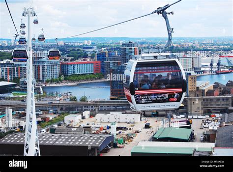 London Jul 15th 2012 Thames Cable Car By Emirates Air Line In London