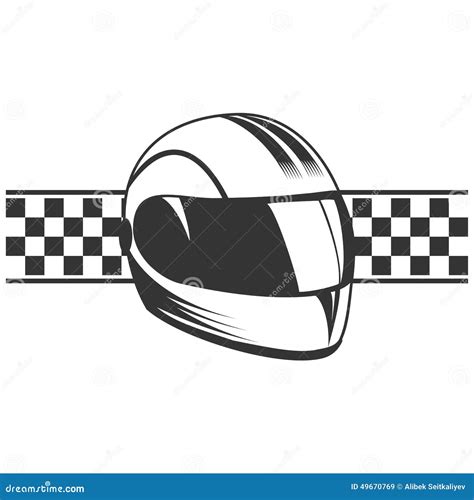 Casco De La Motocicleta Del Vector Ilustración Del Vector Ilustración