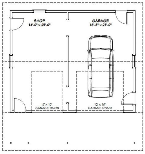 X Car Garages Sq Ft Pdf Floor Plan Instant Etsy