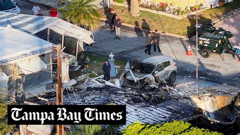 3 People Killed When Small Plane Crashes Into Clearwater Mobile Home Park Faa Says Youtube