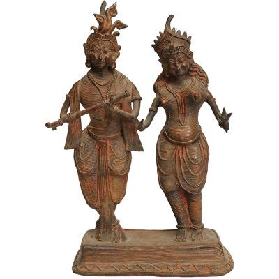 Bungalow Rose Rustic Radha Krishna Statue Wayfair