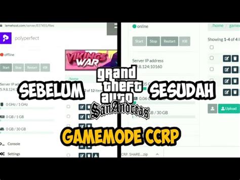 CARA PASANG GAMEMODE CCRP DAN SET ADMIN DI LEMEHOST GTA SAMP ANDROID PC