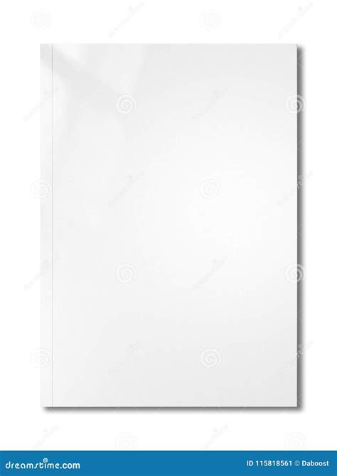 White Booklet Cover Template Stock Image Image Of Brochure