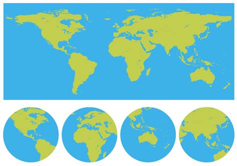 World Maps In Many Designs Vector Art At Vecteezy