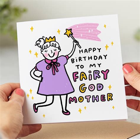 My Fairy Godmother Birthday Card Funny Godmother Birthday Card