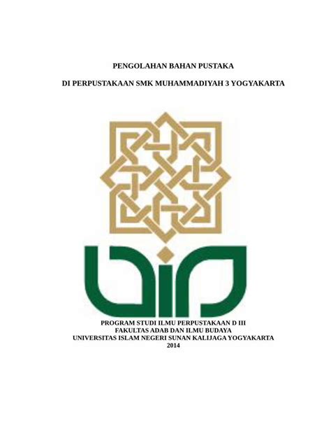 PDF PENGOLAHAN BAHAN PUSTAKA DI PERPUSTAKAAN SMK Digilib Uin Suka Ac