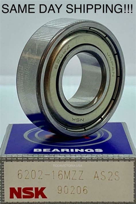 NSK JAPAN 6202 16 ZZ Deep Groove Ball Bearing Metal Shielded 16mm ID