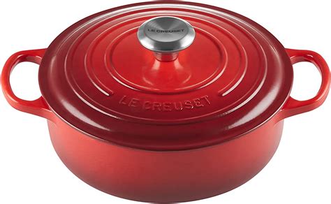 Le Creuset Signature Cocotte Ronde Basse En Fonte émaillée 24 Cm 3 1l Cerise 21179240602430