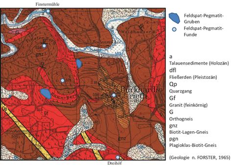 Large Scale Geological Map Of The Burkhardsrieth Area With Sampling