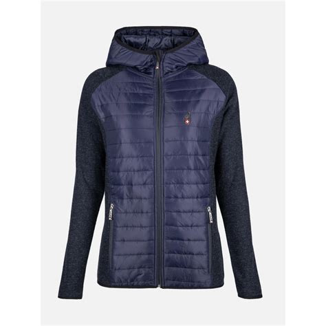 Veste bi matière nutel bleu marine femme Aulp wimod