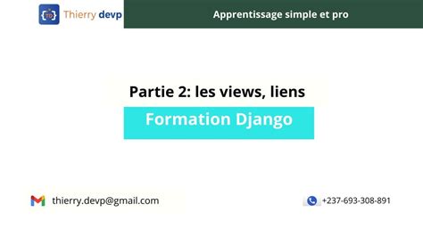 Formation Django Partie Les Views Liens Youtube