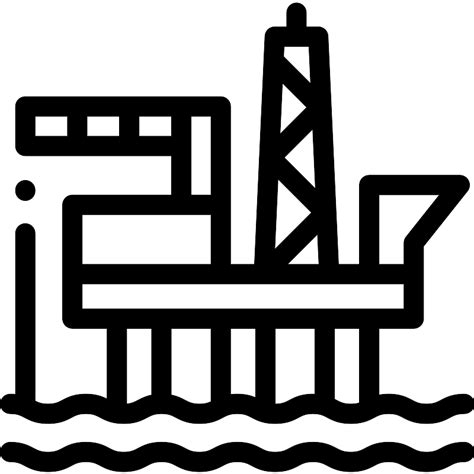 Oil Platform Gas Vector SVG Icon SVG Repo